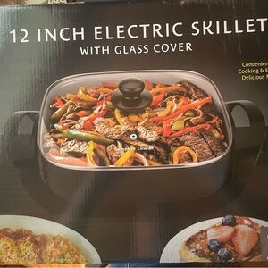 Complete Cuisine 12 Inch Electric Skillet with Glass Cover